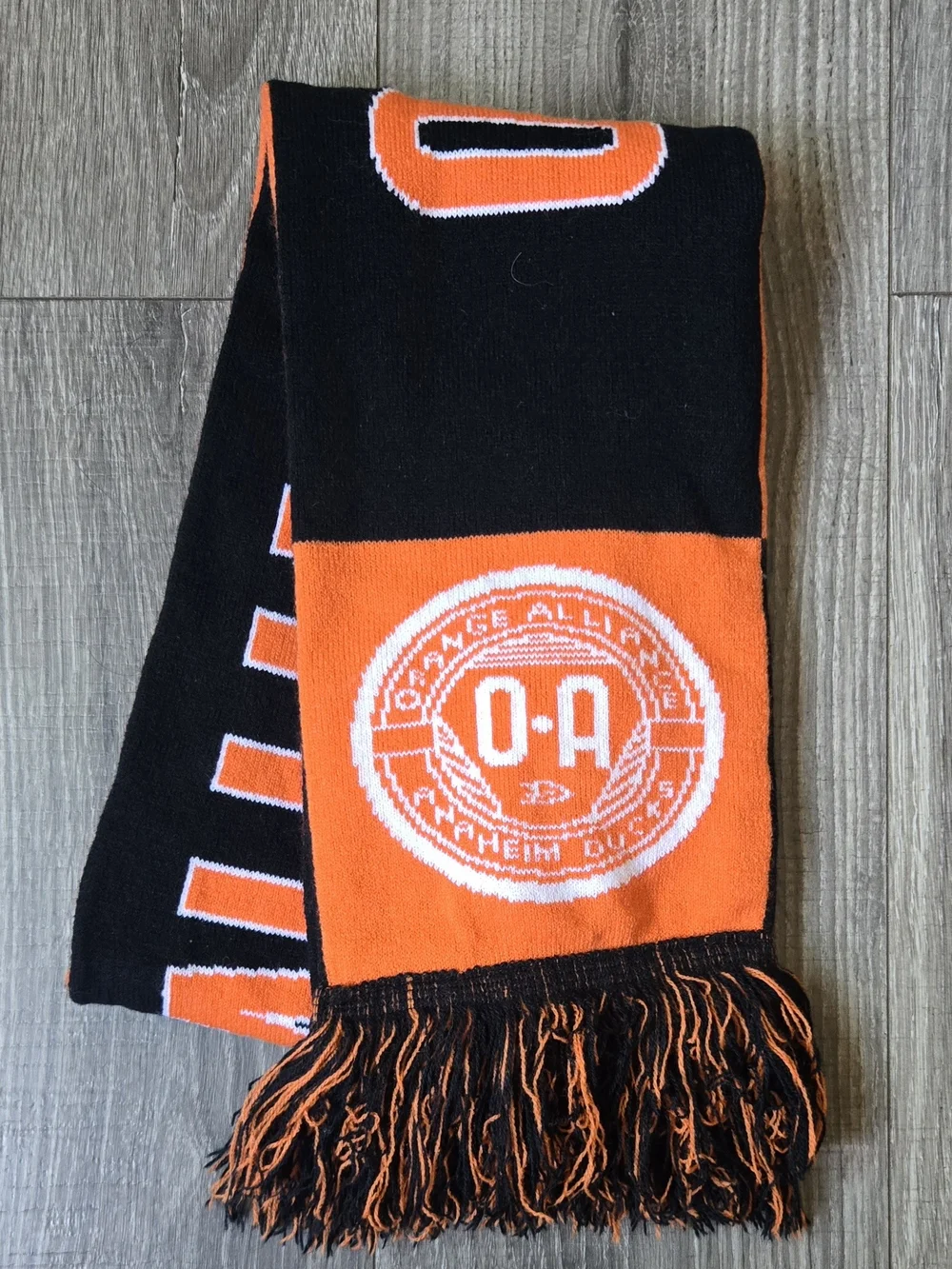 Anaheim Ducks Orange & Black Fan Scarf - 2018-19 Season